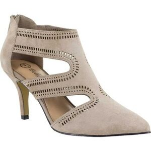 Bella Vita Taupe Almond Suede Leather Heel Dress Shoe New 8W